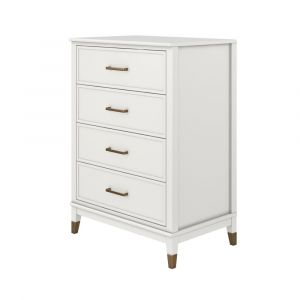 WesterleighCommode avec 4 tiroirs en effet bois blanc