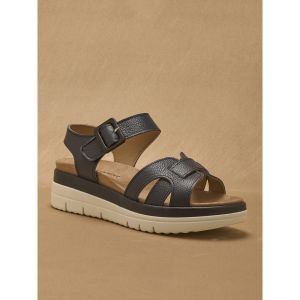 Sandales à scratch avec boucle fantaisie femme Pédiconfort