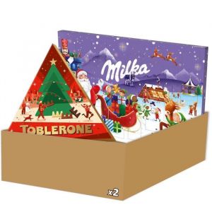 Milka Chocolat Noel Toblerone - 2 Calendriers de lAvent Chocolat au Lait (400g)
