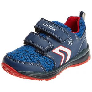 Geox B Todo C, Sneakers Basses bébé garçon, Bleu (Navy/Red), 22 EU