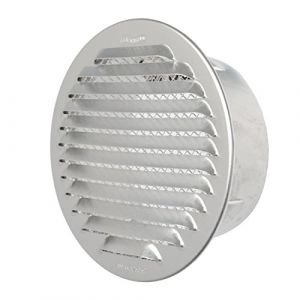 La Ventilazione GTA125R Grille de Ventilation Ronde &agrave; encastrer, Aluminium, &oslash; 150 mm