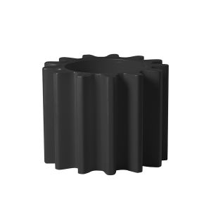 Slide Pot de fleurs Gear noir en matière plastique