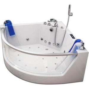 Baignoire balnéo avec luminothérapie atlantic l 140 x 140 cm - Home Deluxe