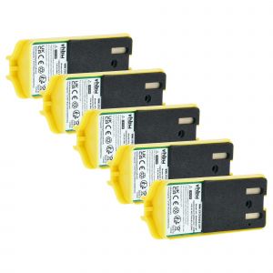 Vhbw 5x Batterie compatible avec JAY Modular Industrial Radio Remote Control, A003 HAS, Remote UDE radio talkie-walkie (700mAh, 3,6V, NiMH)