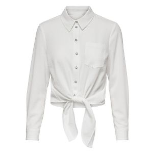 Image de Only ONLLECEY LS Knot Shirt Noos WVN Blouse, Cloud Dancer, L Femme