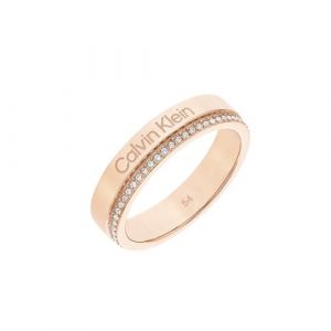 Calvin Klein Bague pour Femme Collection MINIMAL LINEAR avec Cristaux - 35000202C
