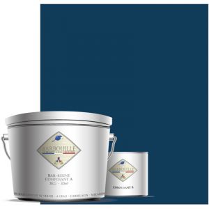Barbouille - Peinture/r&eacute;sine &eacute;poxy bi-composant mat Pour carrelages, faiences, stratifi&eacute;s, pvc - 3kg - Bleu Abyssal - Bleu