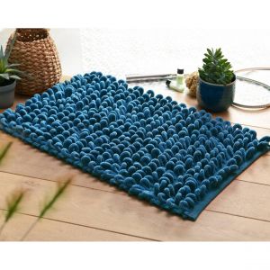 Tapis de bain CHENIDOUX bleu fonc&eacute; en polyester
