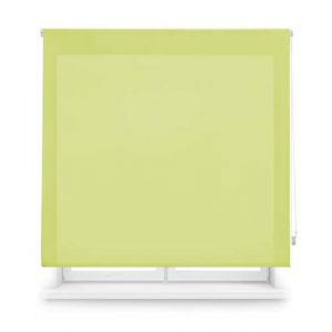 Blindecor Aure | Store enrouleur Easyfix translucide uni - Vert pistache, 62 x 180 cm (largeur x hauteur) | Taille du tissu 59 x 175 cm | Stores de fen&ecirc;tre sans outil