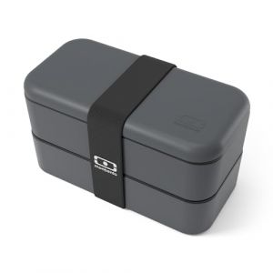 monbento Lunch box rectangle 2x500ml gris anthracite