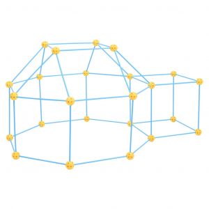 VidaXL Kit de construction de fort pour enfants 72 pcs