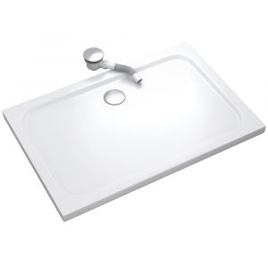 SHIMMER Receveur de douche 100 x 110 cm acrylique Blanc + bonde et siphon inclus - Salle de bain