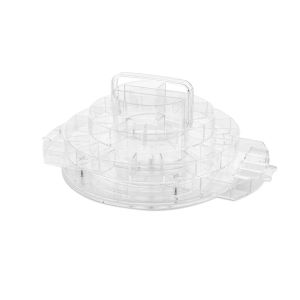 Compactor Organisateur cosmetique et bijoux transparent, 31,2 x 31,2 x H 14 cm, RAN7693