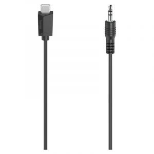 Hama Câble audio, fiche USB-C - jack mâle stéréo 3,5 mm, stéréo, 0,75 m