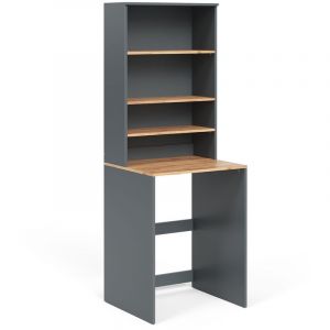 Armoire machine à laver Viktor, Anthracite/chêne doré, 66x88.2cm 2 pièces avec étagère, Vicco