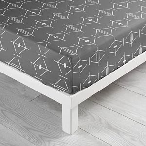 Drap Housse en Coton "Aristide" 140x190cm Anthracite Prix