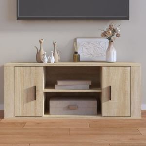 VidaXL 823094 Meuble TV Ch&ecirc;ne sonoma 100x35x40 cm Bois d'ing&eacute;nierie