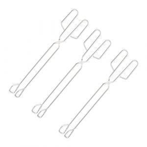 Relaxdays Pince de Barbecue, Lot de 3, Acier Inoxydable, Pinces à Ciseaux, Barbecue, Cuisine, Service, 38 cm, argentée