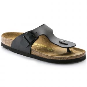 Birkenstock Ramses Birko-Flor, Tongs Homme, Noir, 42 EU