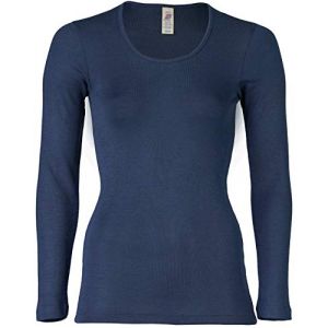 Engel Maillot de corps &agrave; manches longues pour femme. - Bleu - 36/38