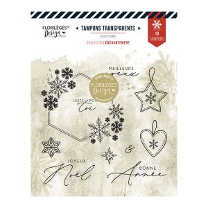 Floril&egrave;ges Design Tampons transparents Meilleurs v&oelig;ux pour toi 10 pcs