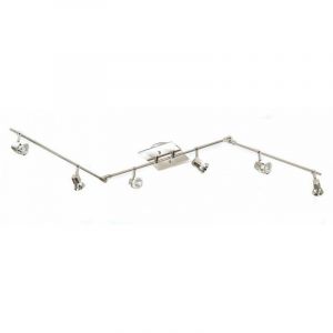 Plafonnier 6 Lumières Arco Nickel / Satin Cristalrecord 014-2000-6-053