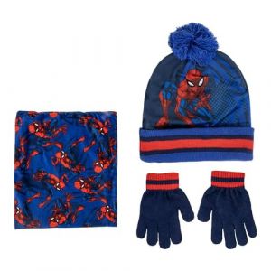 Cerdá Conjunto 3 Piezas Snood Spiderman (Gorro, Braga Cuello Y Guantes) 2/8 Años. Ensemble 3 pièces (Bonnet, Tour de Cou et Gants) Ans, Multicolore, M Garçon