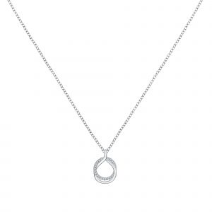 Cleor Collier En Argent 925/1000 Et Zircon