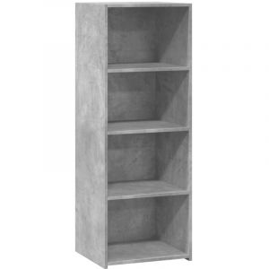VidaXL Buffet haut gris b&eacute;ton 45x41x124 cm bois d'ing&eacute;nierie