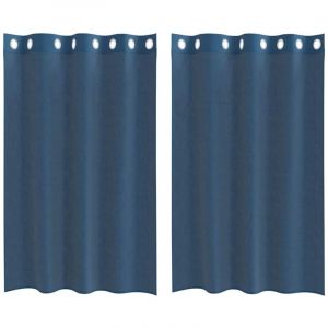 VidaXL Rideaux en voile avec œillets 2 pcs bleu royal