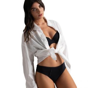 Passionata Soutien-gorge &agrave; armatures Charlotte noir en coton