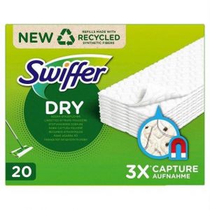 Swiffer Balai attrape-poussière Recharges Lingettes sèches - 20 unités