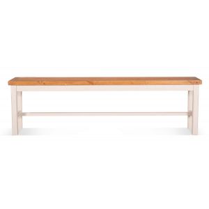 Décoration d'Autrefois Banc Bois Blanc 150x35x52cm
