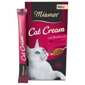 Miamor Cat Cream Crème au bœuf et aux légumes - lot % : 20 x 15 g