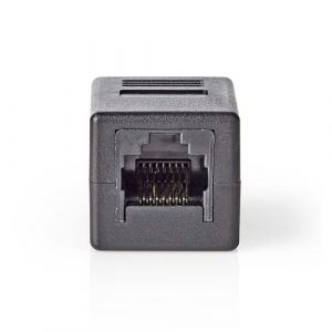 Nedis CCGB89010BK Adaptateur r&eacute;seau CAT6 Non blind&eacute; RJ45 (8P8C) Femelle RJ45 (8P8C) Femelle Droit abs Blister (CCGB89010BK)