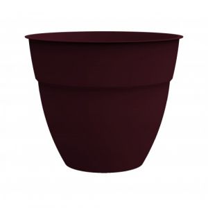 Image de Eda Plastiques Pot de Fleur Osaka &Oslash; 20 cm - Volume 2,6 L - &Oslash; 19,3 x H.16 cm - Rouge Bourgogne