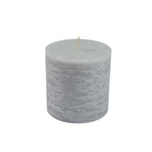 Homéa, Bougie Pilier D10 x H10 cm Rustique Coloris Gris