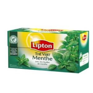 Lipton THÉ VERT - MENTHE - 25 SACHETS - LOT DE 3