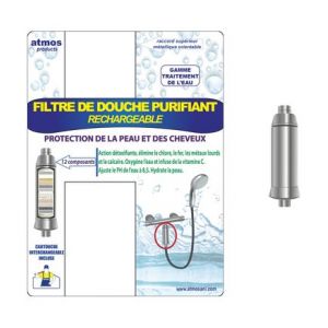 Atmos Filtre de douche purifiant rechargeable