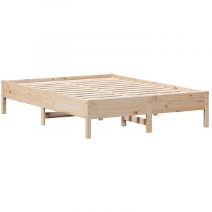 VidaXL Cadre de lit 140x190 cm bois de pin massif