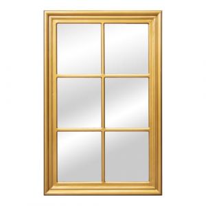 Alexandra House Living Miroir Mural doré Bois fenêtre 5 x 101 x 65 cm