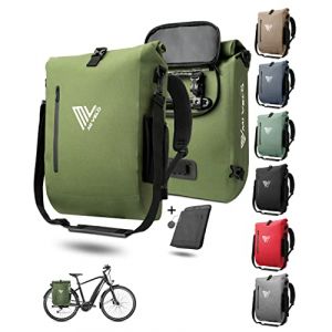 MIVELO - Sacoche étanche 3 en 1 avec compartiment pour ordinateur portable - Vert olive - 20L