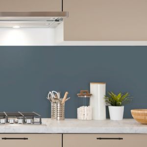 2 bandeaux de cr&eacute;dence cuisine ou fond de hotte Bleu - 2x(120x45 cm)