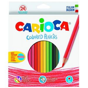Carioca Hexagonal Crayon de couleur couleurs assorties 3 mm pack de 24