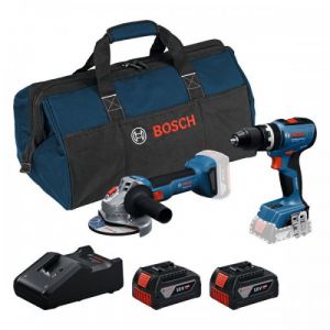 Bosch PROFESSIONAL GSB 18V-65 +GWS 18V-8+ (2xGBA 4.0Ah+GAL 18V-40+sac a outils) 0615A5008Z