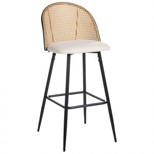 Beliani Lot De 2 Chaises De Bar Cornell Métal Noir