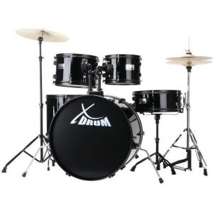 Xdrum Rookie 22 Fusion Batterie Complète Noir incl. Ecole + DVD