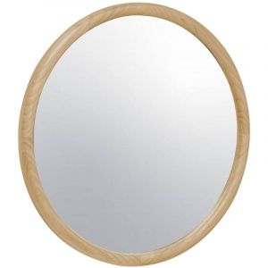 Miroir rond en bois de pin Ø60cm GEORGIA naturel
