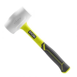 Ryobi Maillet t&ecirc;te caoutchouc blanche et fibre de verre 450 g - RHHM450W