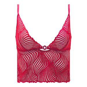 Morgan Top en dentelle bordeaux femme - Taille S